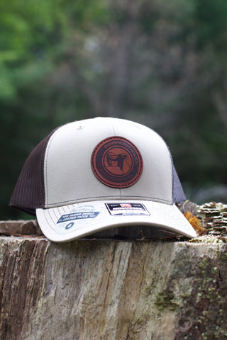 1) Khaki OG Logo Leather Patch